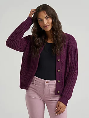 Women's Chunky Knit Cardigan | Women's JACKETS & OUTERWEAR | Wrangler® | Wrangler