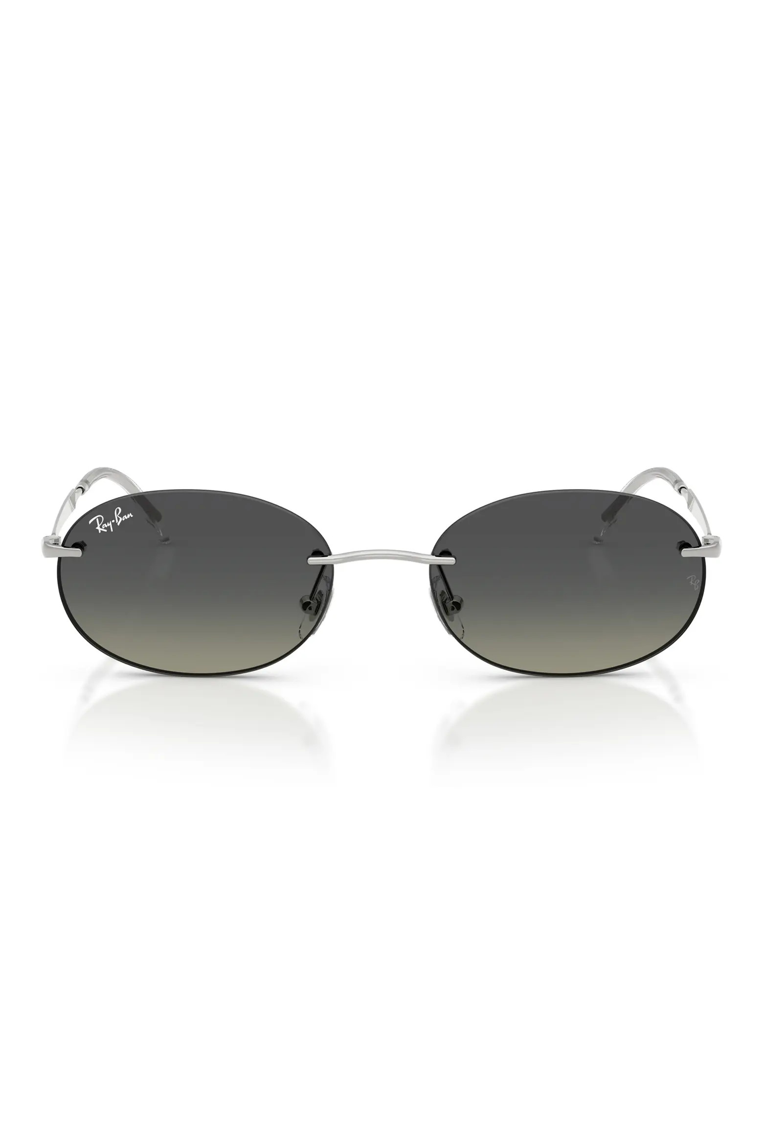 54mm Gradient Rimless Oval Sunglasses | Nordstrom | Nordstrom