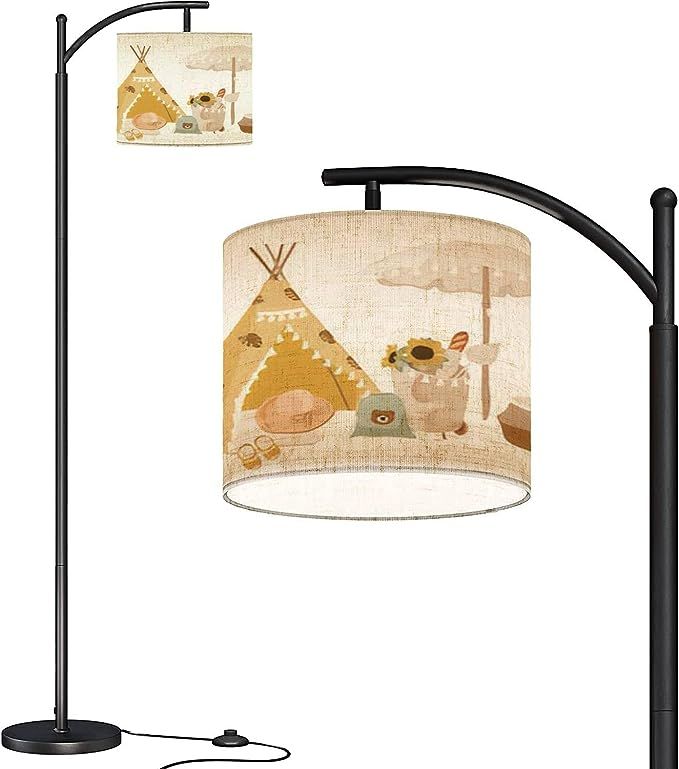 Modern Arc Floor Lamp with Dimmer Mid Century Nursery boho poster for baby room toys teepee picni... | Amazon (US)