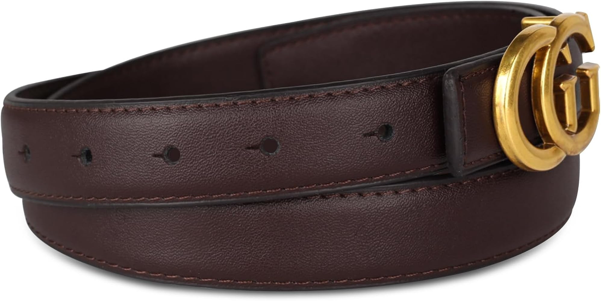 Women's Leather Belt with Buckle - Ideal for Dresses, Jeans, and Coats | Amazon (US)