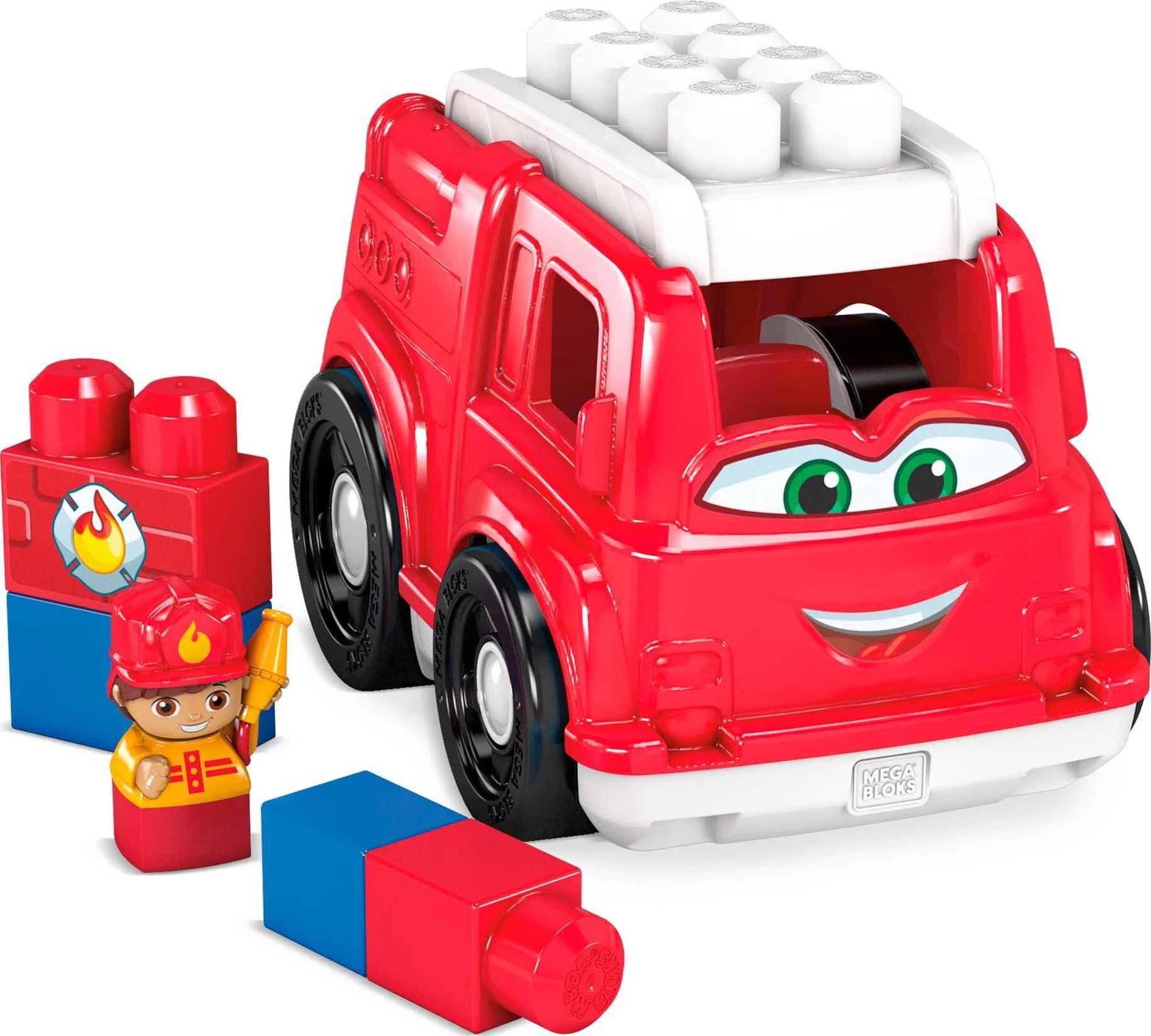 MEGA BLOKS Freddy Fire Truck Fisher-Price Toy Blocks with 1 Figure (6 Pieces) for Toddler | Walmart (US)