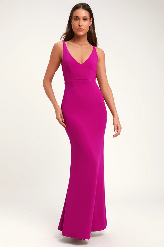 Melora Magenta Sleeveless Maxi Dress | Lulus (US)