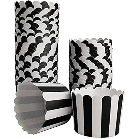Webake Nonstick Paper Baking Cups for Popcorn Cupcake, 6oz Cupcake Bath Bomb, Muffin Case, Set of 25 | Amazon (US)