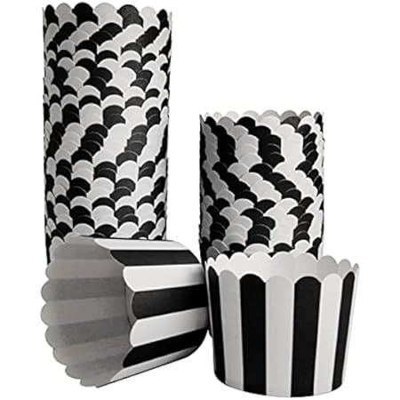 Webake Nonstick Paper Baking Cups for Popcorn Cupcake, 6oz Cupcake Bath Bomb, Muffin Case, Set of 25 | Amazon (US)