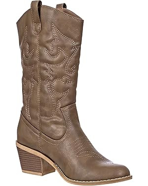 Charles Albert Women's Embroidered Modern Western Cowboy Boot | Amazon (US)
