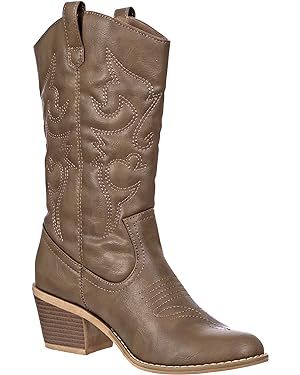 Charles Albert Women's Embroidered Modern Western Cowboy Boot | Amazon (US)
