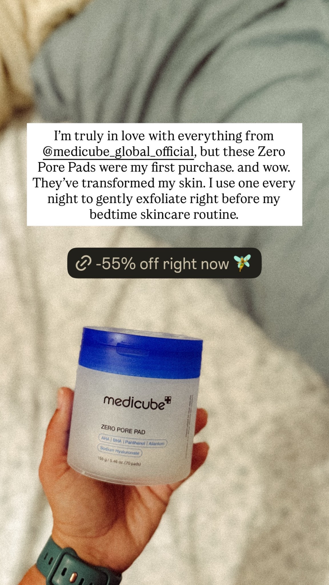Best exfoliating toner pads 2025?! These Medicube Zero Pore Pads with AHA + BHA completely transformed my postpartum skin! One pad every night for baby-smooth glass skin. Currently 55% off Black Friday sale – lowest price ever! 🐝✨ #MedicubeZeroPorePads #KBeautyBlackFriday #ExfoliatingTonerPads #GlassSkinRoutine #PostpartumSkincare #BlackFridaySkincareDeals 

#LTKCyberWeek #LTKmomlife #LTKselfcare