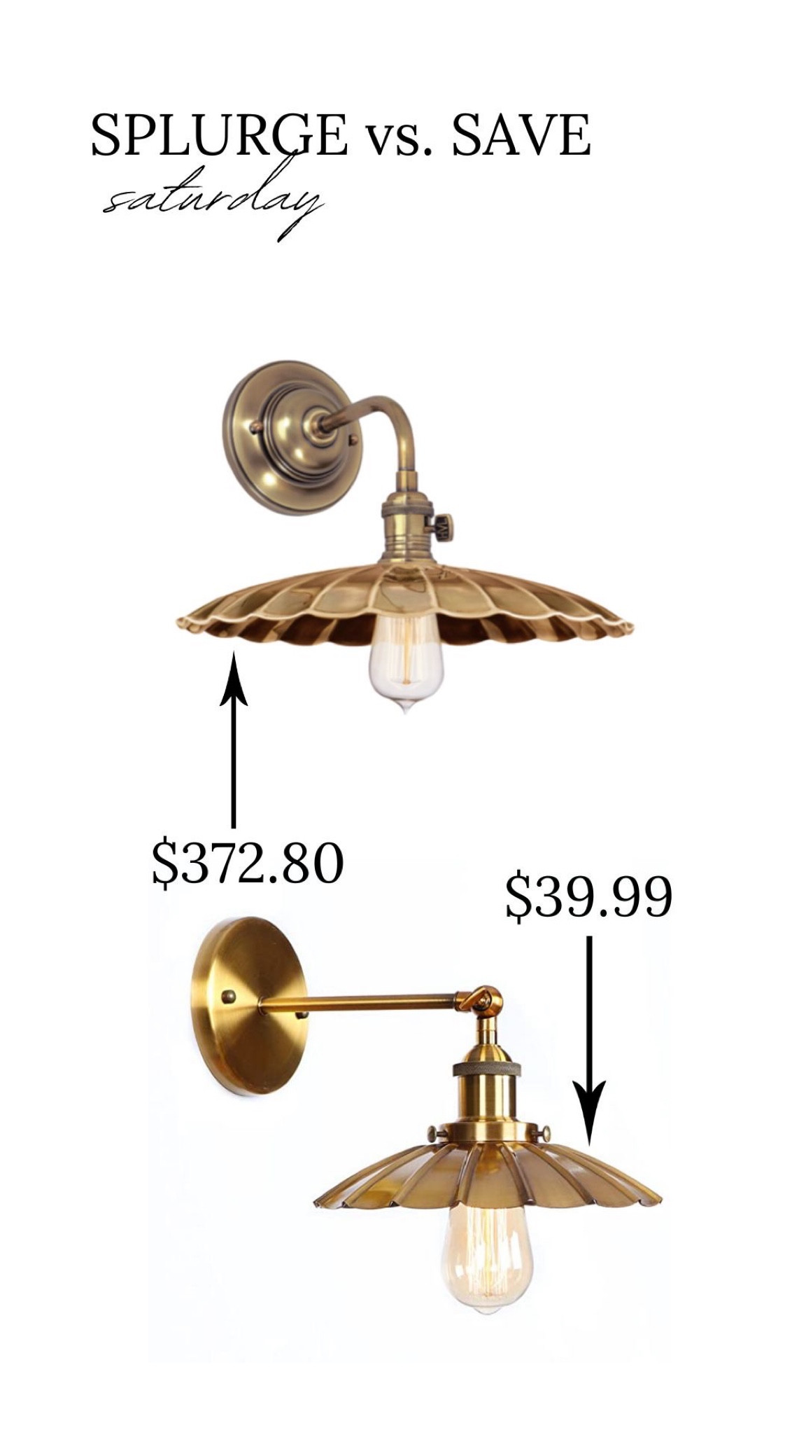 Sconces, splurge vs save sconces

#LTKunder100 #LTKhome #LTKunder50