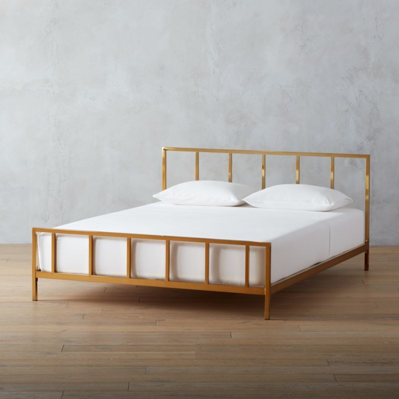 Alchemy Bronze Queen Bed + Reviews | CB2 | CB2