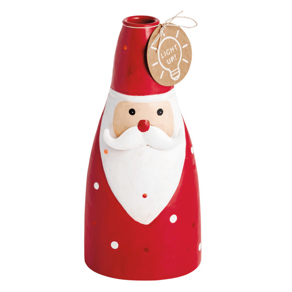 Large Tin Santa Candlestick | Mud Pie