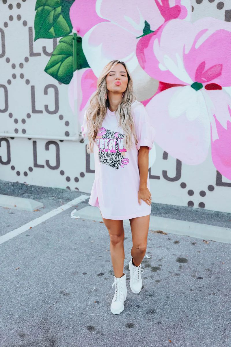 Buttercup Graphic Tee - Pink S-3X | Whiskey Darling Boutique