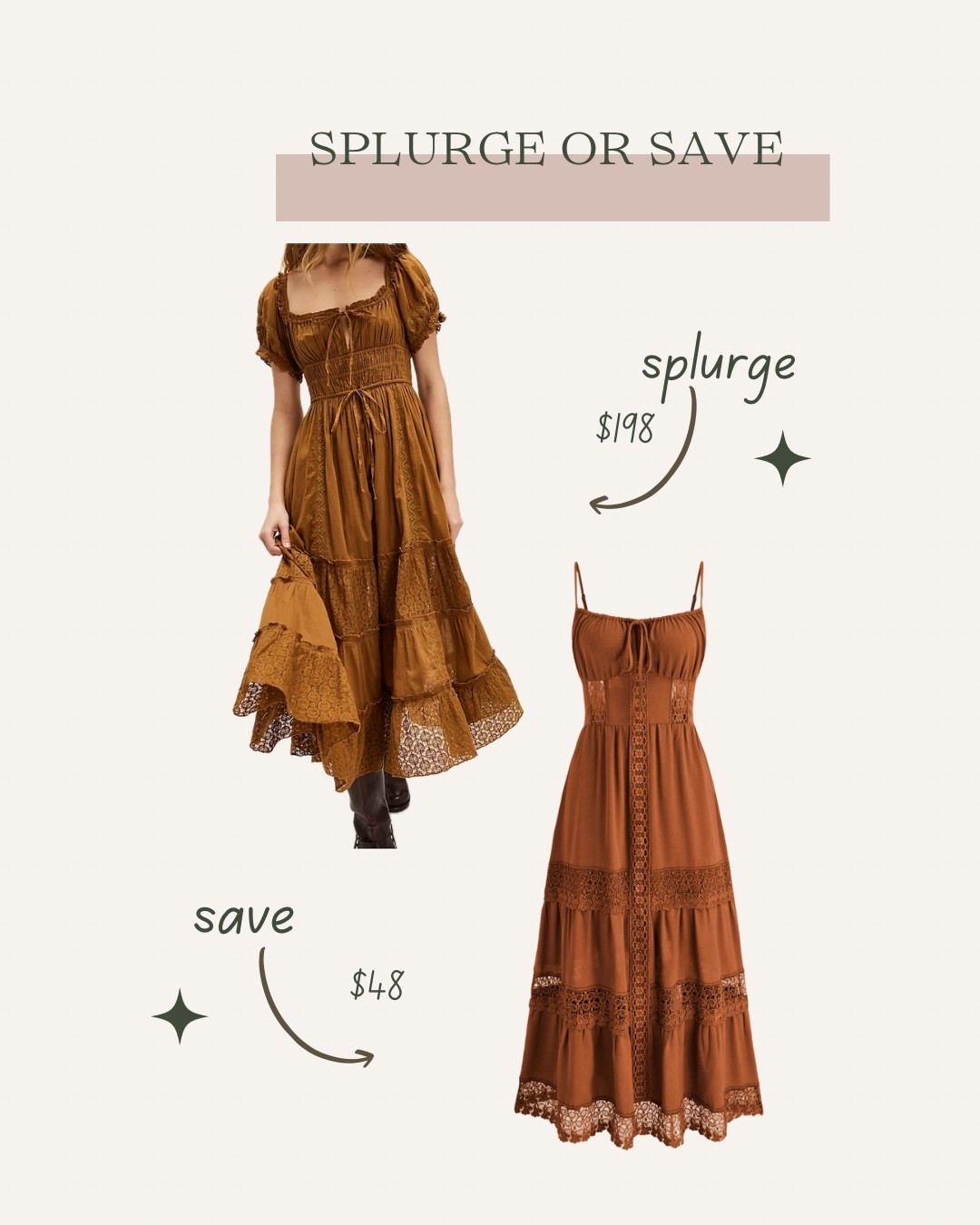 This is a good one, which are you choosing the splurge or the save?? 

#LTKFindsUnder50