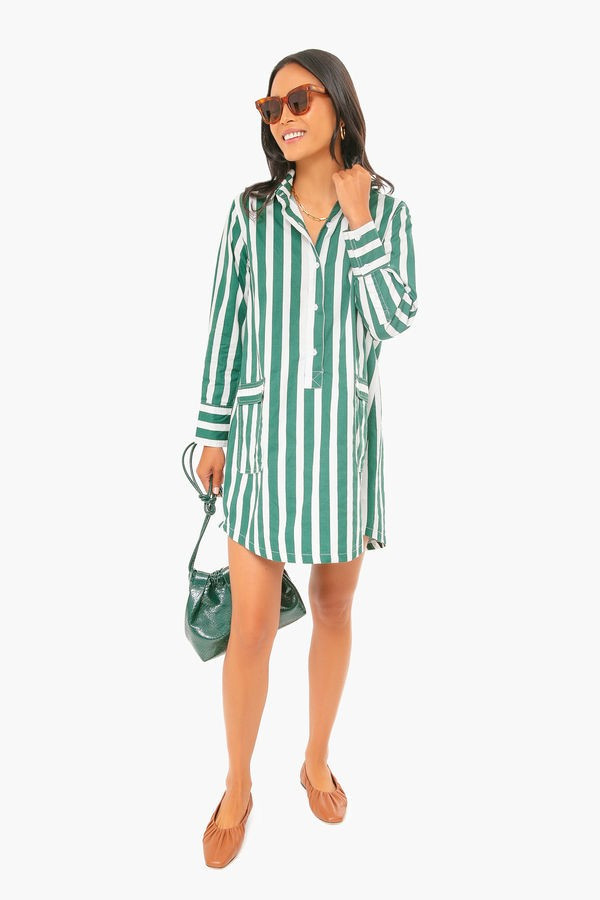 Forest Green Striped Bradley Dress | Tuckernuck (US)