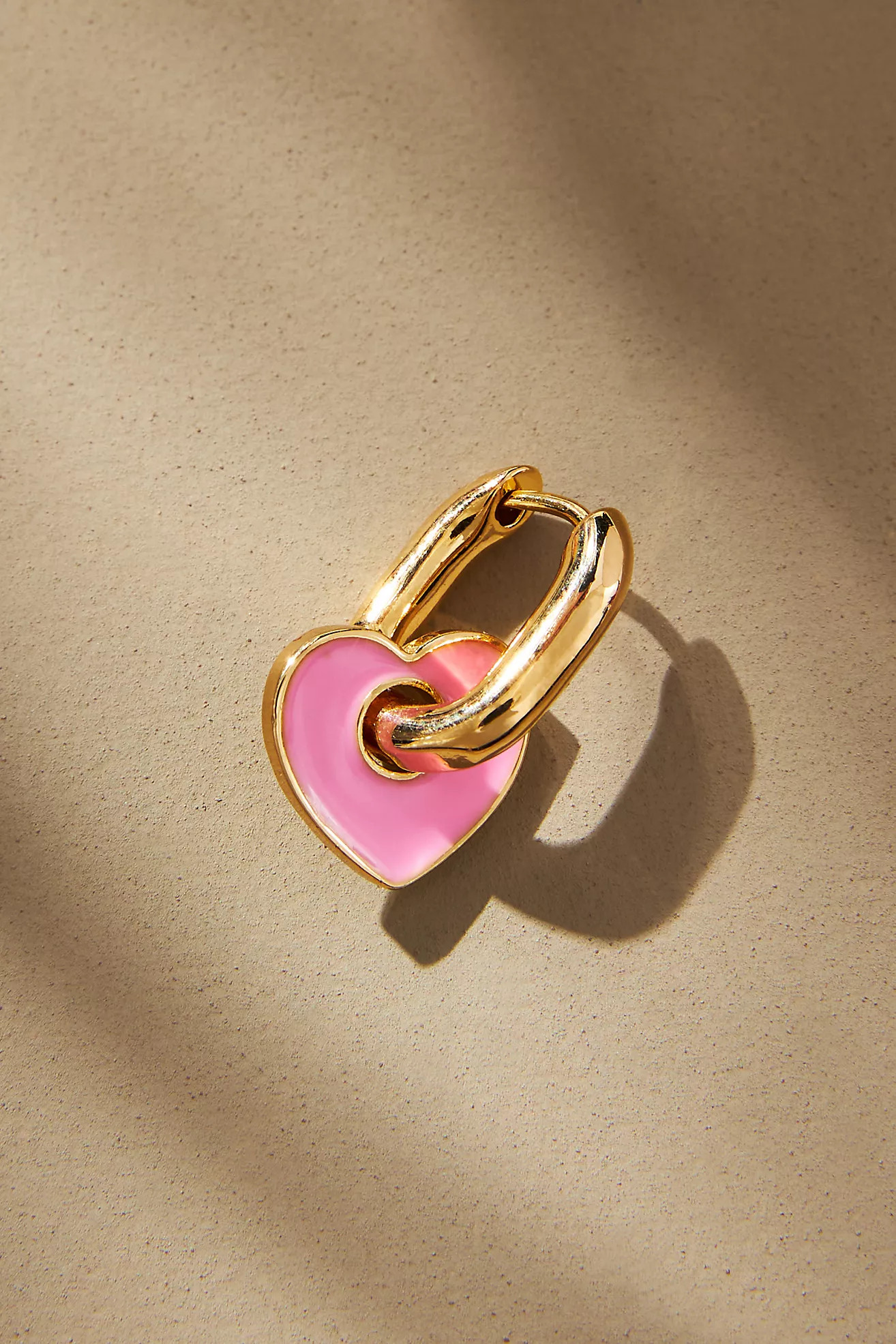Enamel Heart Huggie Earrings | Anthropologie (US)