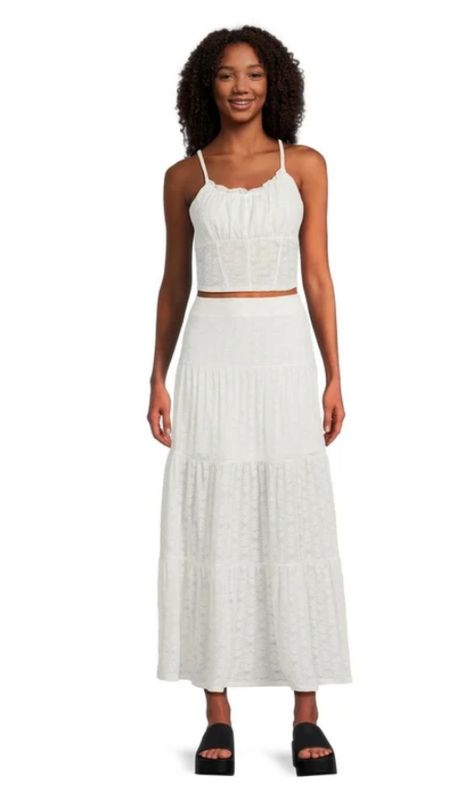 Cute set for vacay. White two peice top
And skirt. Love it for a cover up. 

#walmartfashion
#coverup
#whitedress

#LTKfindsunder50
