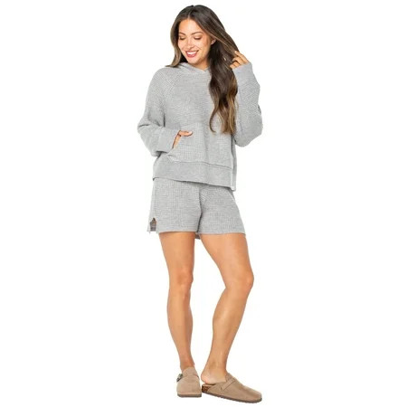 Celebrity Pink Waffle Sweater & Short Set Sizes XS-XXXL | Walmart (US)
