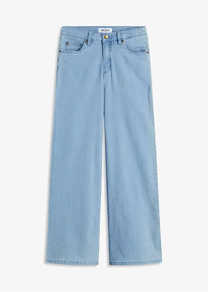 Wide-Leg-Jeans, Mid Waist, Stretch | Bonprix DE