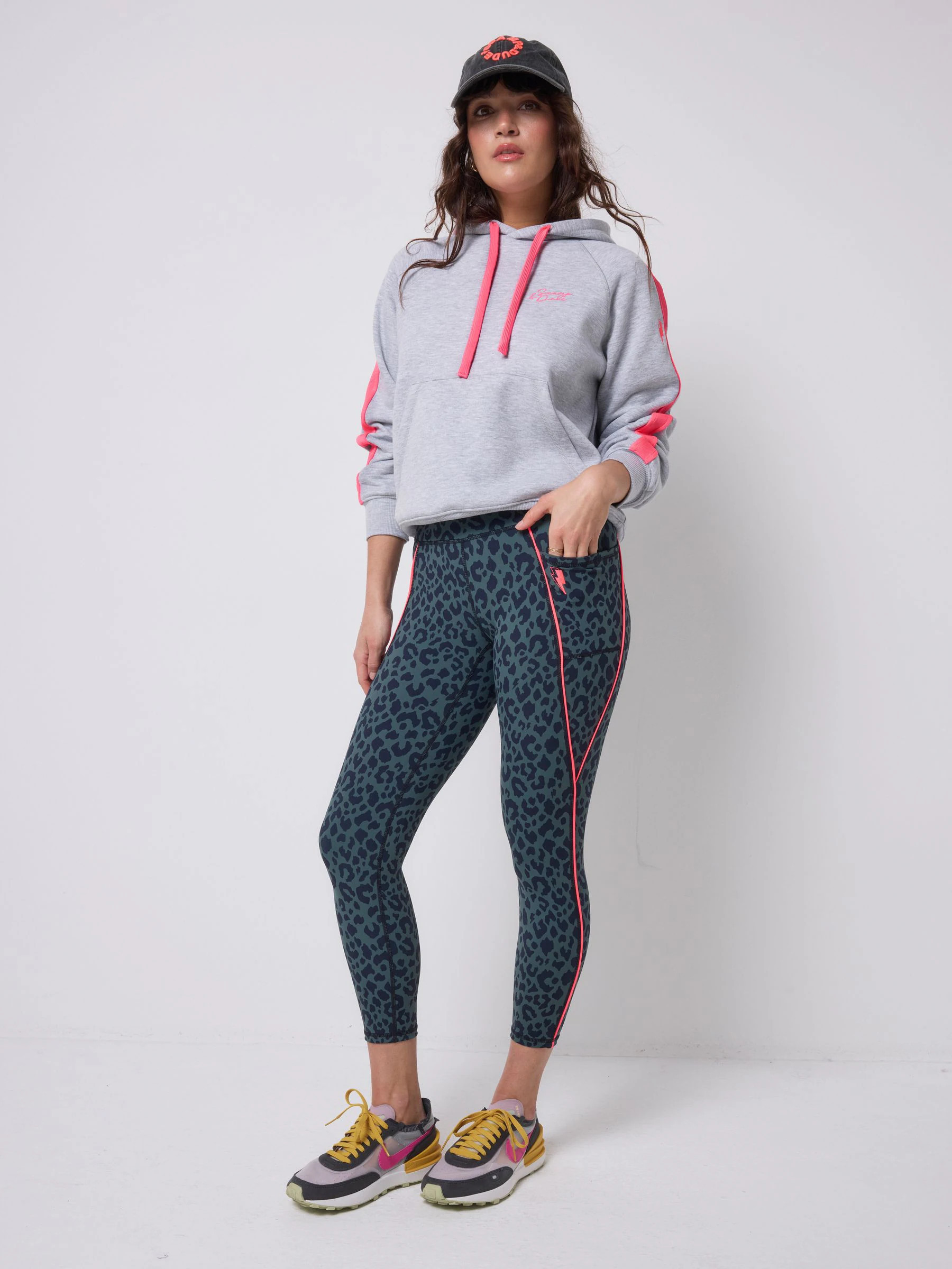 SCAMP & DUDE SCAMP & DUDE Green Candy Leopard Activewear Leggings | Next US