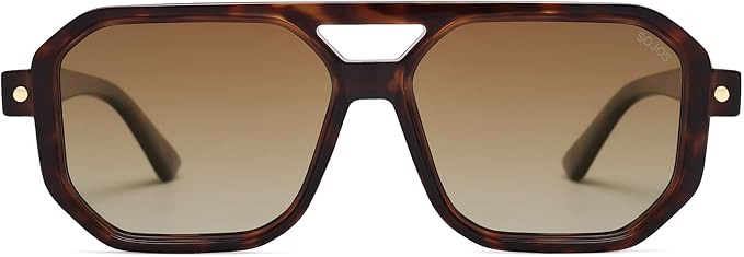 SOJOS Retro Polarized Square Aviator Sunglasses for Women Men Vintage 70s UV400 Protection Shade ... | Amazon (US)