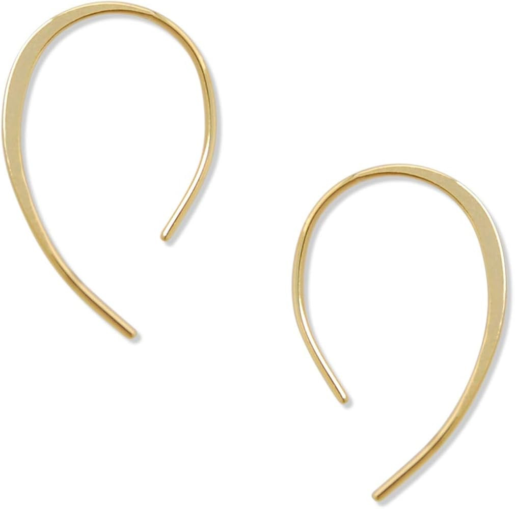 Humble Chic Upside Down Hoop Earrings - Hypoallergenic Lightweight Wire Needle Drop Dangle Thread... | Amazon (US)