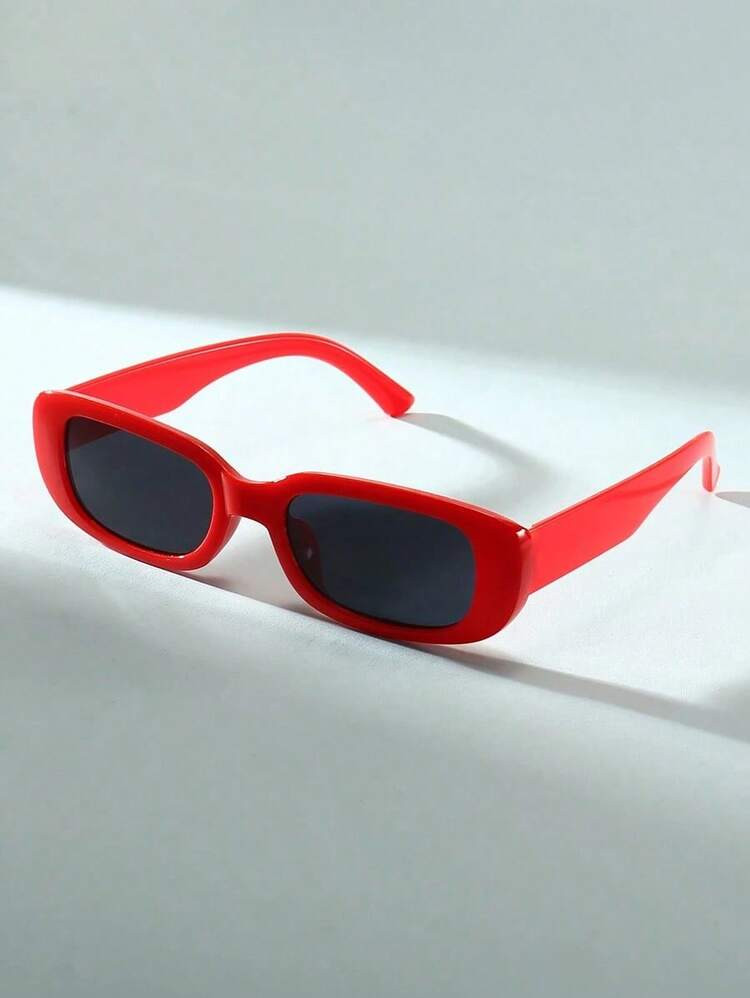 1pc Fashionable Square Frame Y2k Style Beach Photoshoot Eyewear For Men & Women Casual Halloween Beach Accessories Glasses Shades Looks Street Style And Suit For Sweater Jacket Sweatshirt Hoodie Leather Pants And Cargo Pants | SHEIN