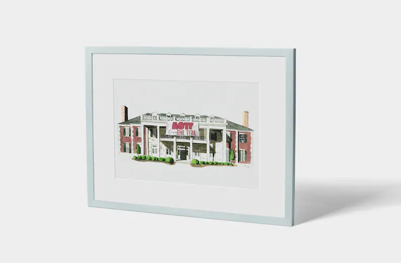 Alabama Aopi House Watercolor Print - Etsy | Etsy (US)