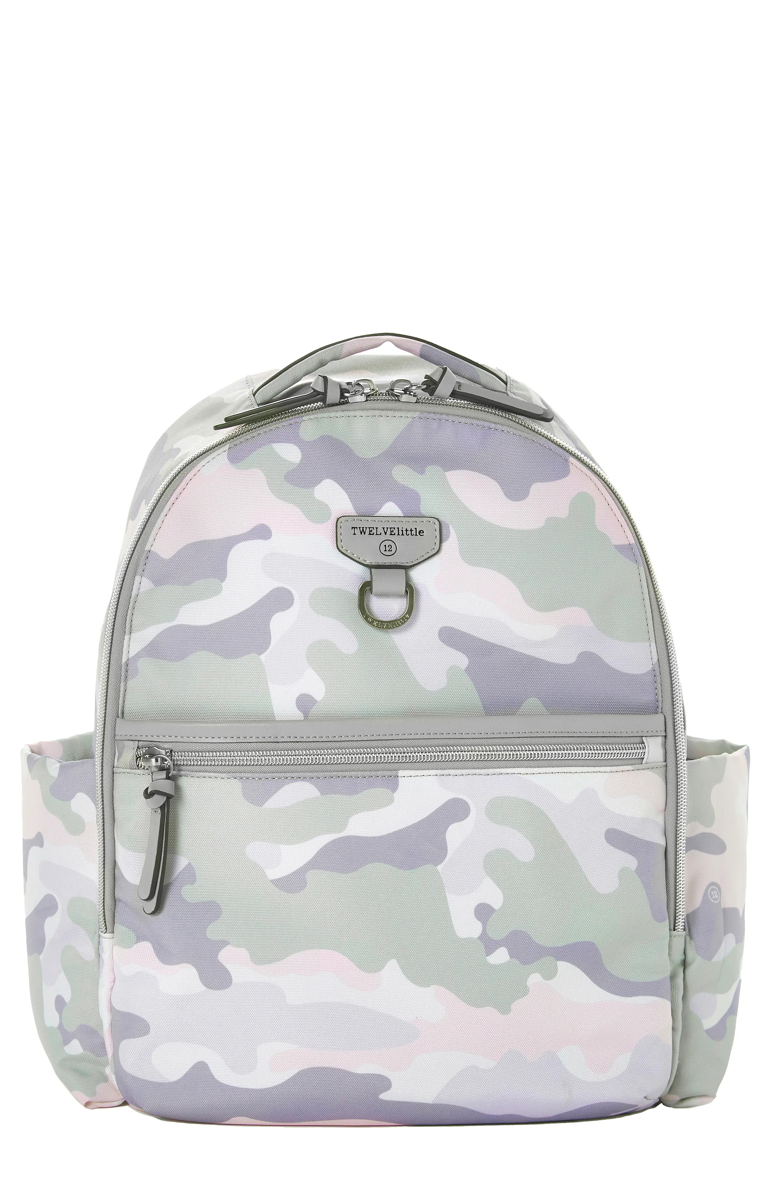 TWELVElittle Midi Go 3.0 Camo Print Water Resistant Diaper Backpack in Blush Camo at Nordstrom | Nordstrom