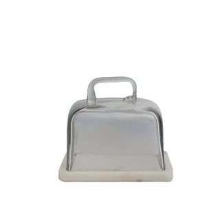 Glass Cloche with Marble Base - 6.3"L x 6.3"W x 5.3"H - 6.3"L x 6.3"W x 5.3"H - Bed Bath & Beyond... | Bed Bath & Beyond