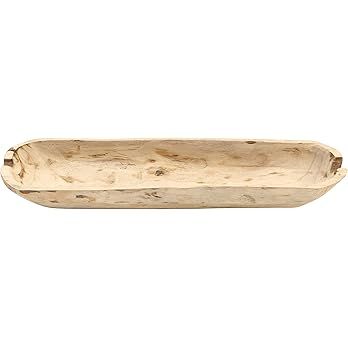 Creative Co-Op Paulownia Wood Oval Bowl | Brown | 22.75" L x 6" W x 3.25" H | | Amazon (US)