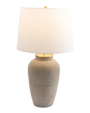 28in Cement Pot Table Lamp | Bedroom | Marshalls | Marshalls