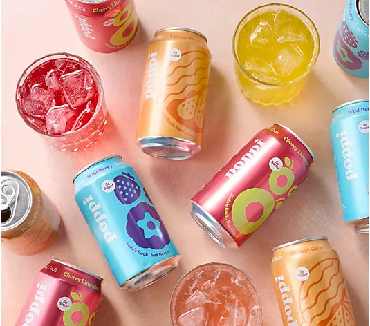 Make Your Selection: Poppi (15) 12oz Cans 5g Sugar Soda The Essentials Collection | QVC