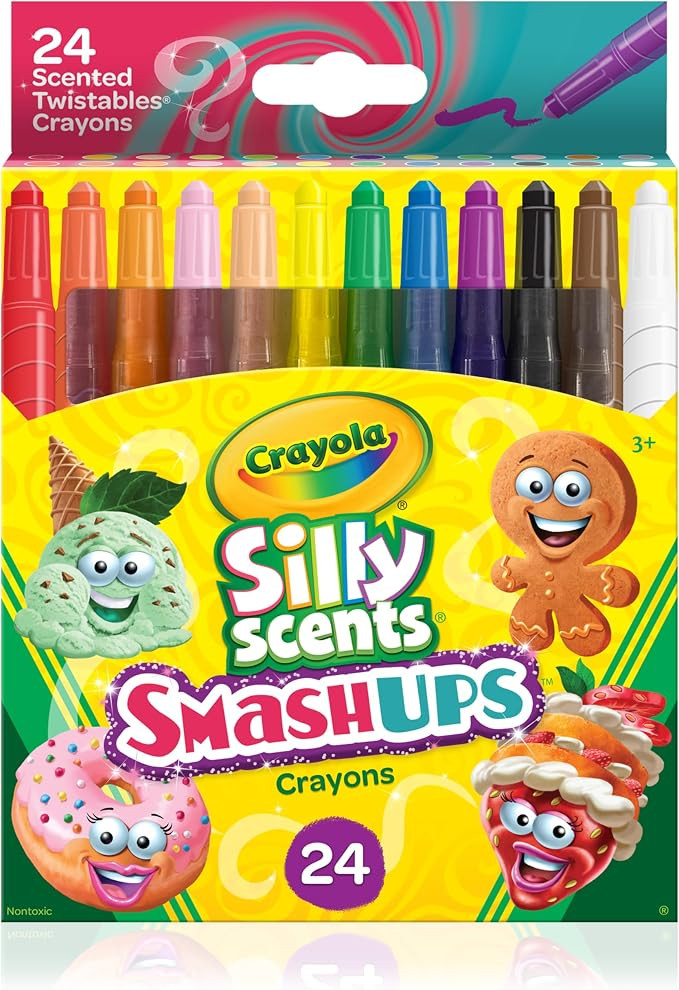 Crayola Silly Scents Smash Ups Mini Twistables Scented Crayons, 24 Count | Amazon (US)