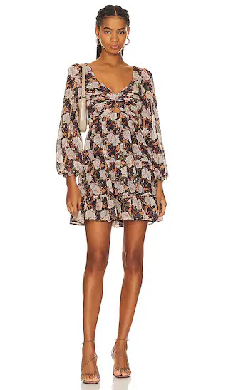 Alayna Dress in Black Floral | Revolve Clothing (Global)