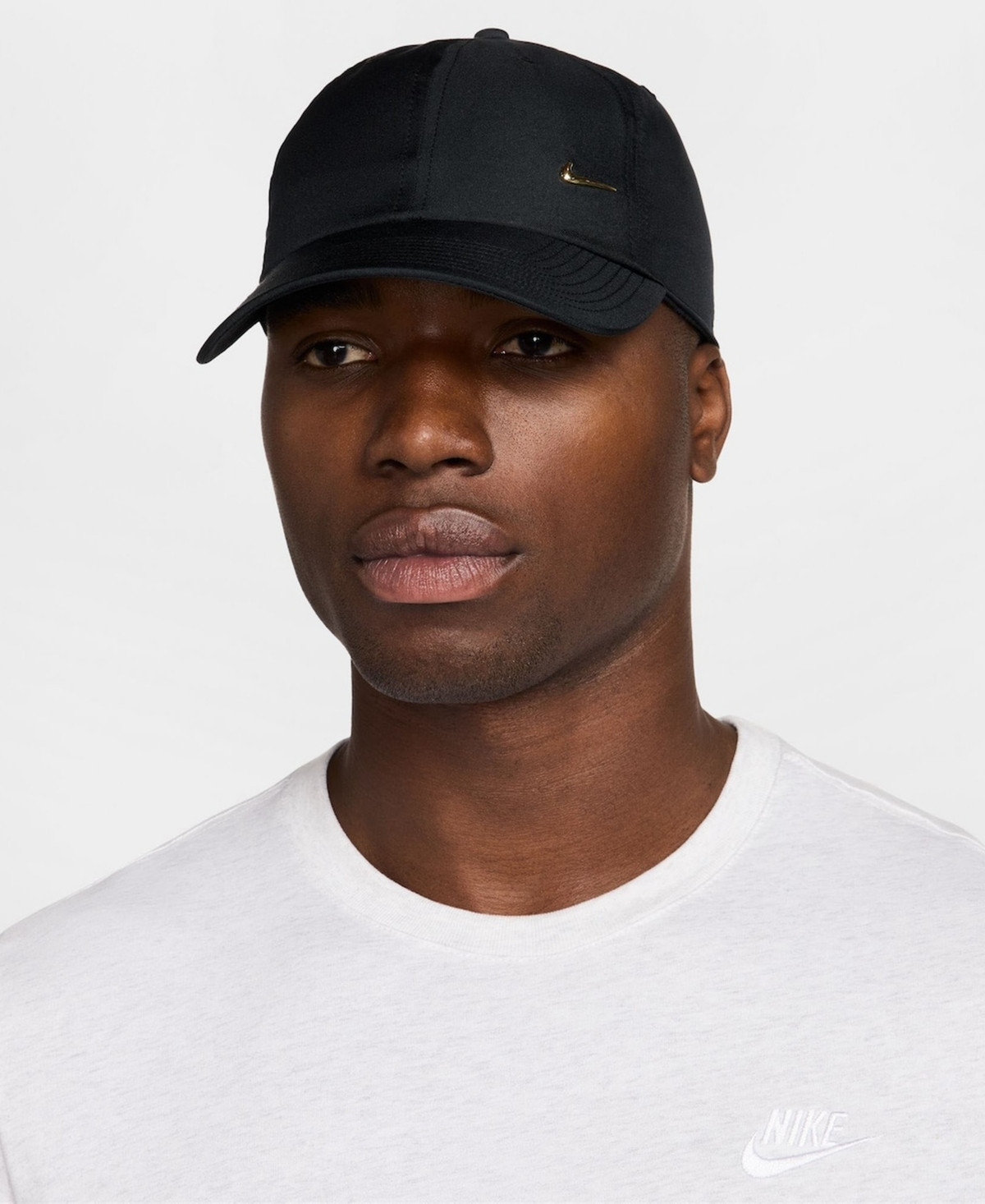 Nike Men's and Women's Black Metal Swoosh Dri-fit Club Adjustable Hat - Black | Macy's