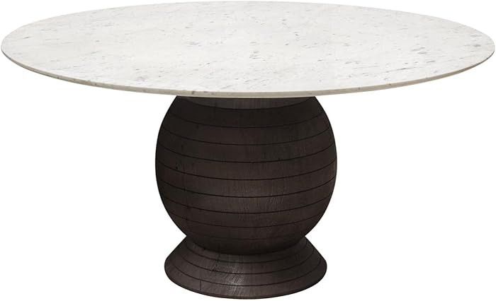 Ashe Diamond Sofa Round Dining Table with Genuine White Marble Top ASHEDTMA | Amazon (US)
