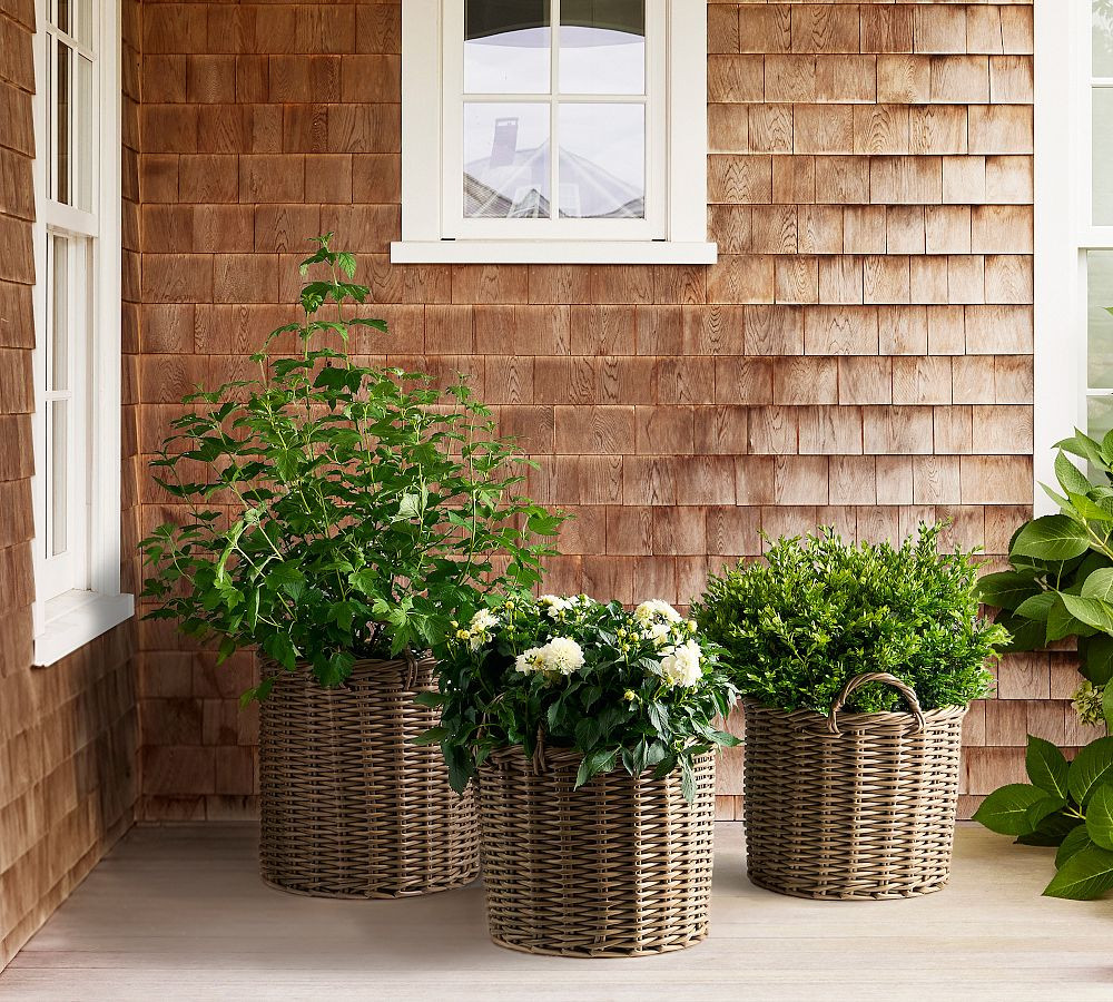 All Weather Woven Planters | Pottery Barn (US)