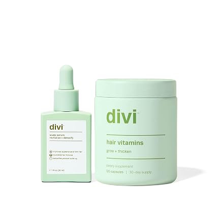 divi Healthy Hair Bundle: Scalp Serum 1 fl oz and Hair Vitamins, 30-Day Supply | Amazon (US)