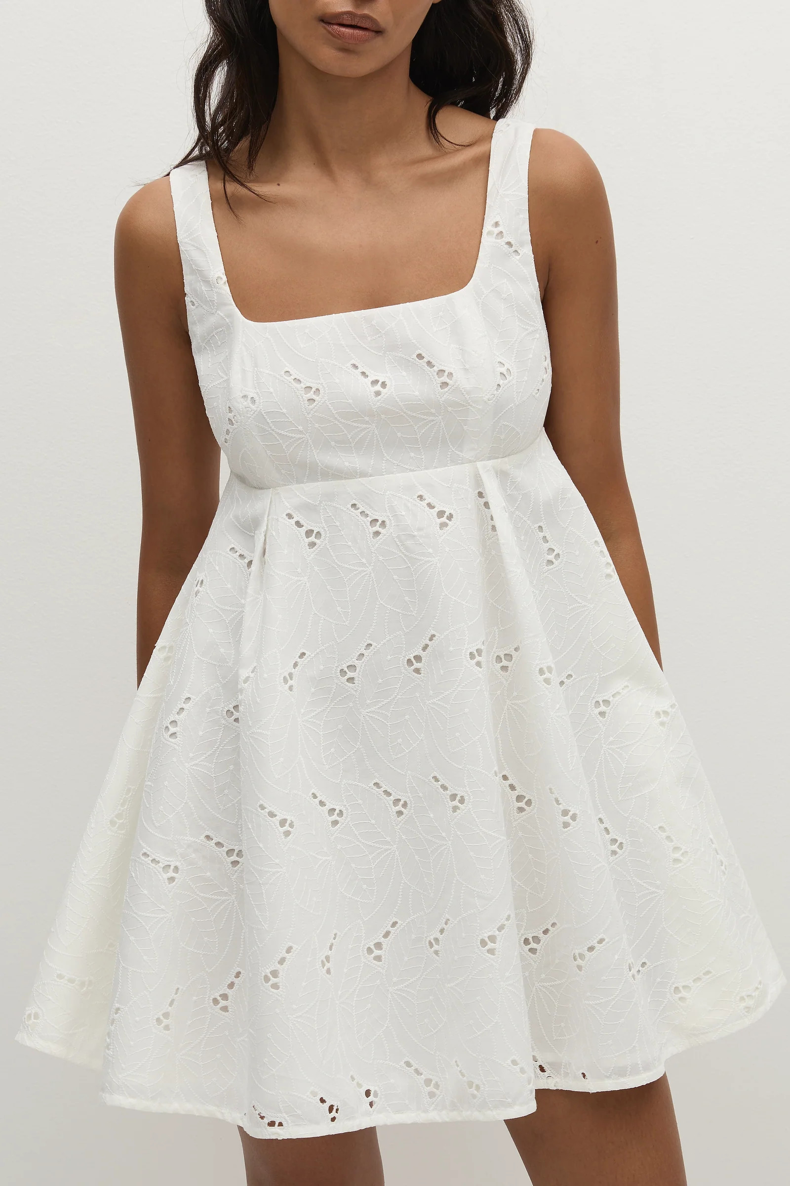Lovis Mini Dress Birgitta Broderie Anglaise White | Faithfull (AU)