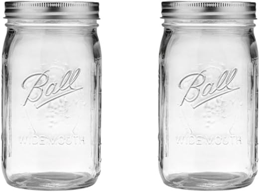 Ball Wide Mouth Glass Mason Jars with Lids and Bands, Used for Canning, Pickling, Juice, Jam, Jel... | Amazon (US)