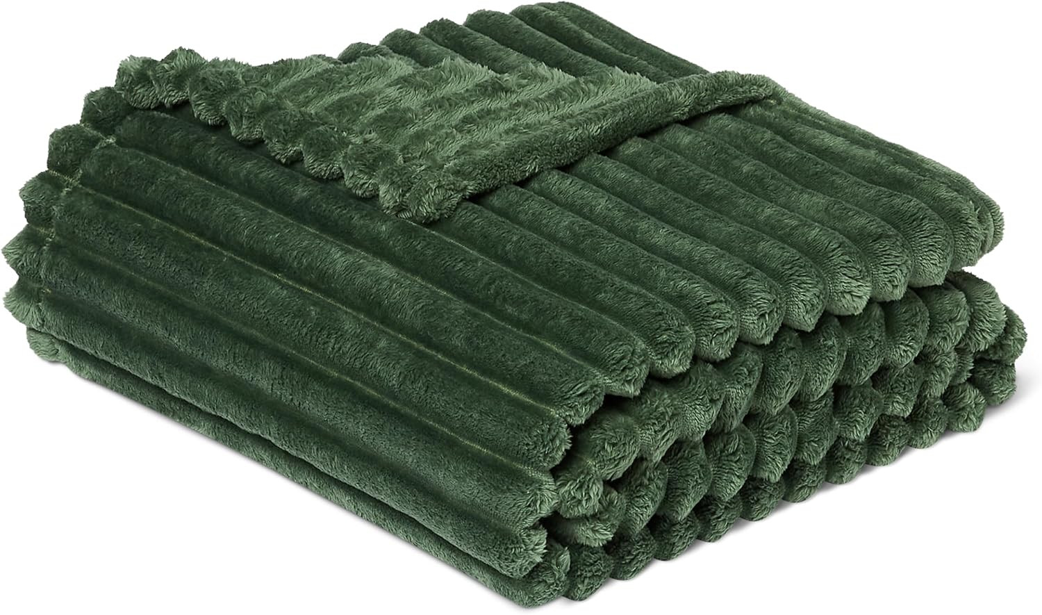 Amazon Basics Extra Plush Throw Blanket - Soft Lightweight 350 GSM Fleece Blanket for Couch, Bed, Travel, GRS-Certified Recycled Polyester, Sage Green, 50x60 Inches | Amazon (US)