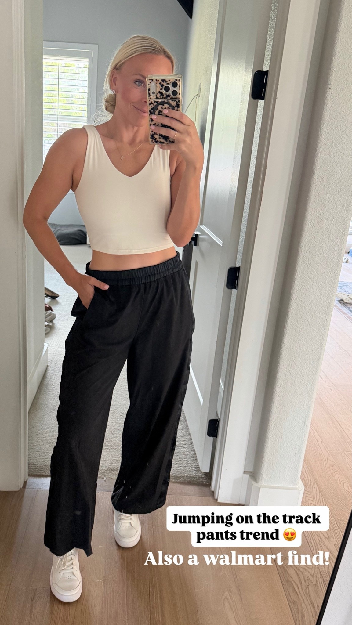 Cutest track pants from Walmart!!! Wearing a size medium

#LTKmomlife #LTKootd #LTKdayinmylife