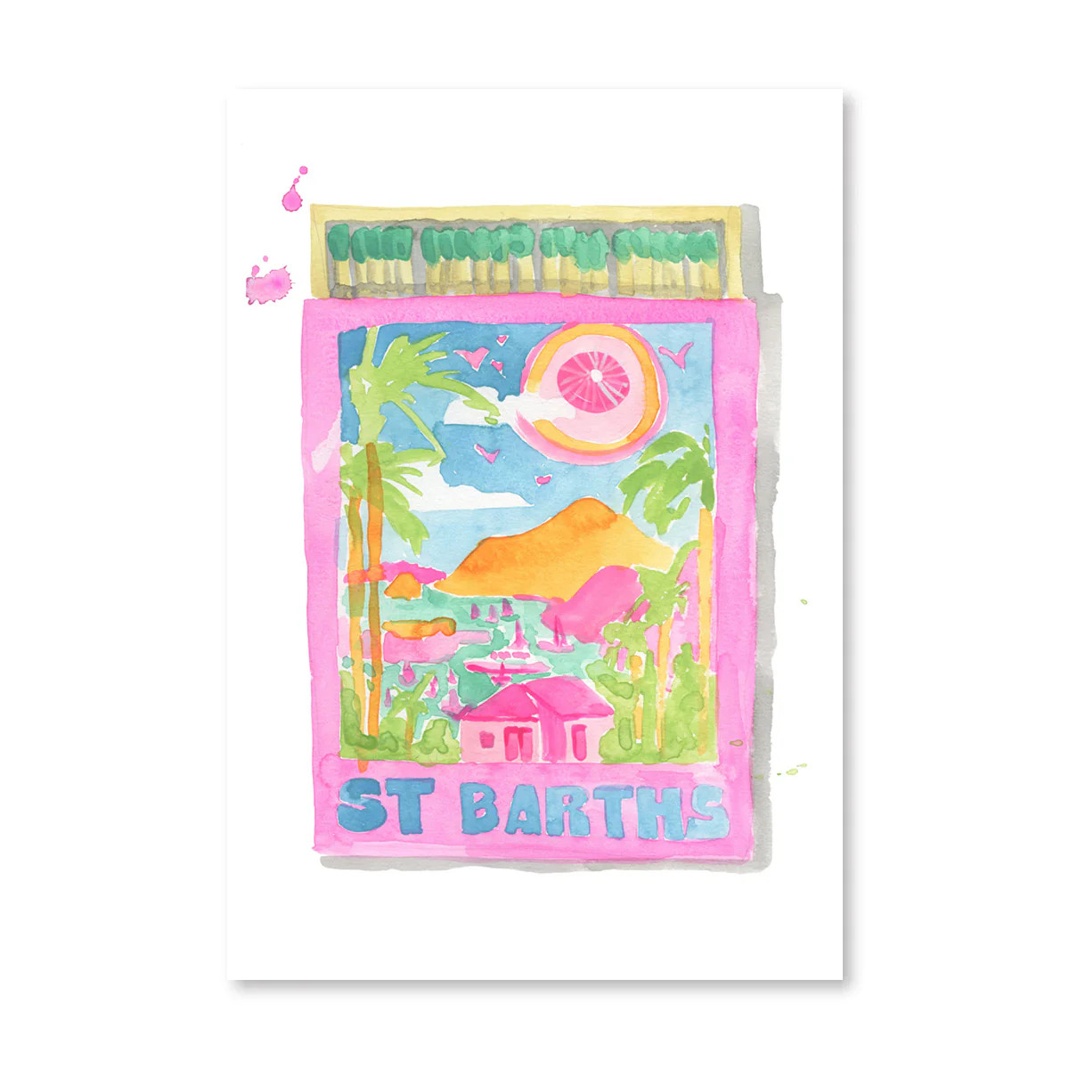 St. Barths Matchbook Art Print | Furbish Studio