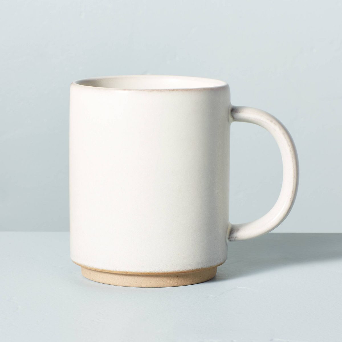 12oz Modern Rim Stoneware Mug Cream/Clay - Hearth & Hand™ with Magnolia | Target