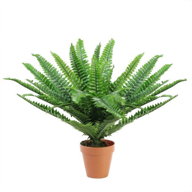 Northlight 17.5" Potted Artificial Tall Green Boston Fern Plant | Target
