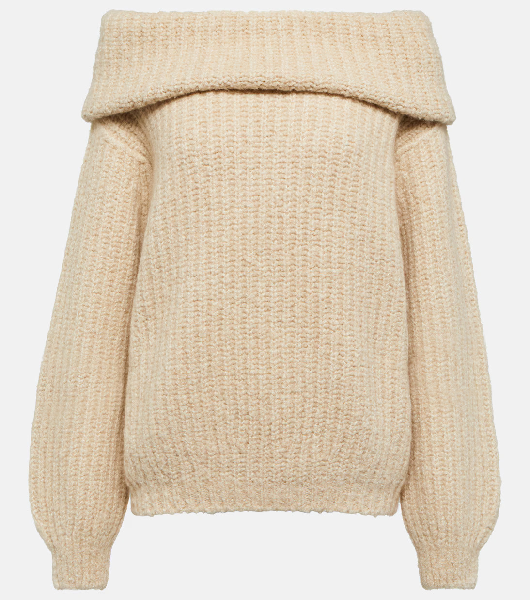 Off-shoulder ribbed-knit cashmere sweater | Mytheresa (US/CA)