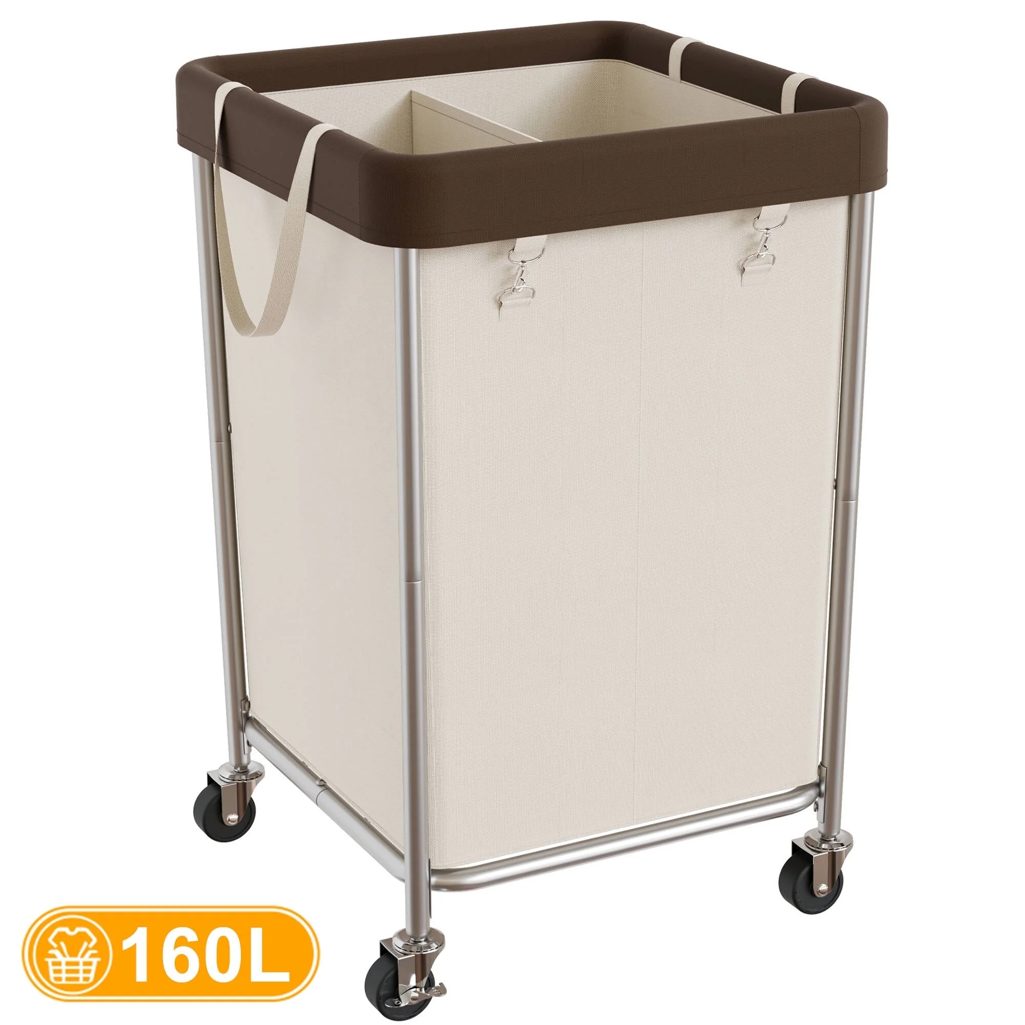 BGTREND 160L Large Laundry Basket with Wheels, Double  Laundry Hamper Rolling, Clothes Hamper Car... | Walmart (US)