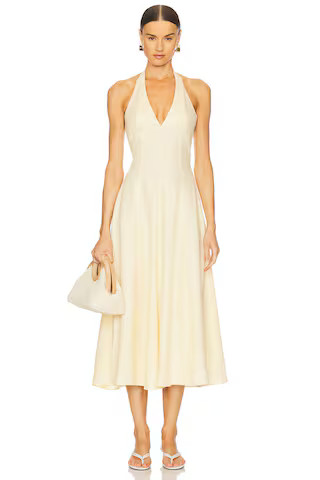 FAITHFULL THE BRAND Marais Midi Dress in Butter from Revolve.com | Revolve Clothing (Global)