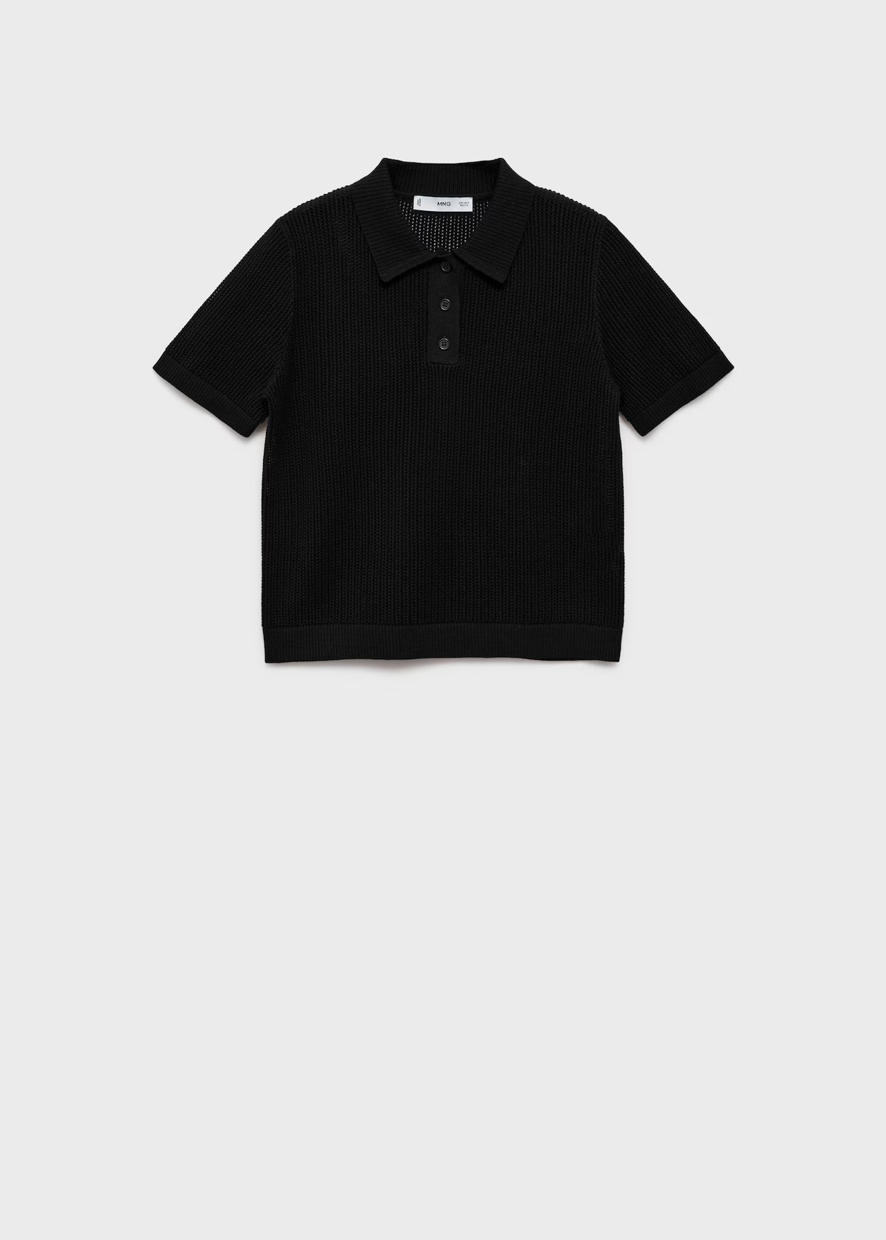 Openwork knitted polo-neck sweater - Women | MANGO USA | Mango (US/MX/AU)