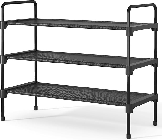 Kitsure Shoe Rack for Closet, Sturdy Shoe Storage for Entryway, Space-Saving Shoe Rack Small and ... | Amazon (US)