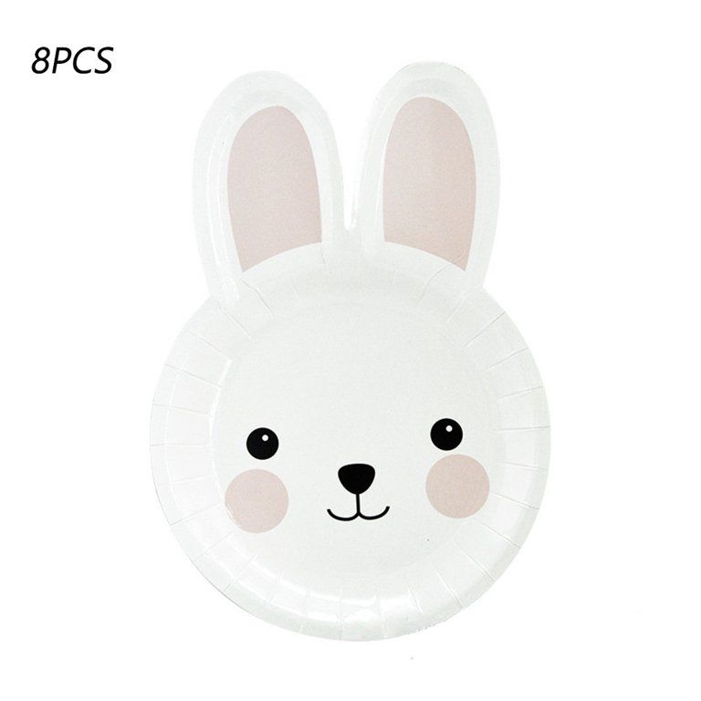 Disposable Dinnerware Plates Set Easter Cartoon Rabbit Tableware Paper Cup Napkin for Children Bi... | Walmart (US)